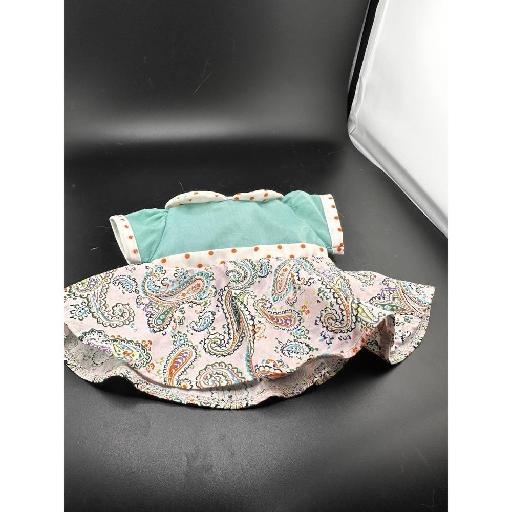 Cabbage Patch‎ Kids Teal Paisley Doll Dress Clothes RARE Polka Dots Orange
